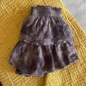 Aerie Brown Rock N Ruffle Mini Skirt